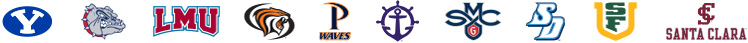Image of all ten West Coast Conference school logos